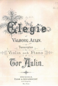 Notbladet till Elegie från 1887.